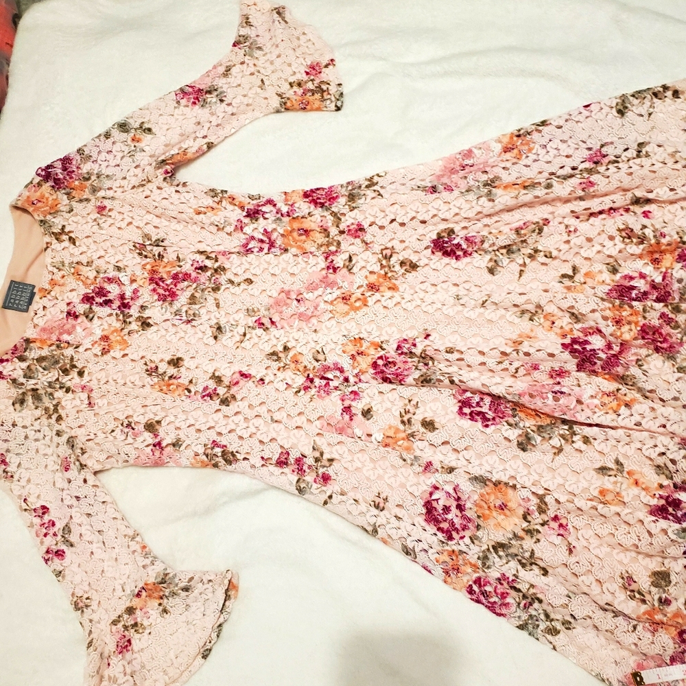 Women's Pink Floral Formal Dress